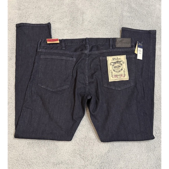 Polo Ralph Lauren Authentic Dungarees 38x33 Jeans Sullivan Slim Dark Wash *READ - Picture 7 of 13